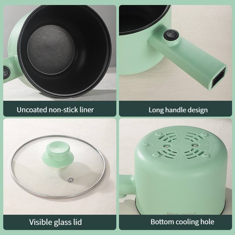 Portable Electric Hot Pot Stainless Steel & Nonstick