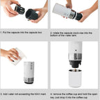 Portable Espresso Machine High-Pressure USB Capsule & Ground Compatible