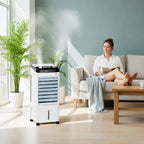 Portable Evaporative Air Cooler 3-in-1 Fan & Humidifier Wheels