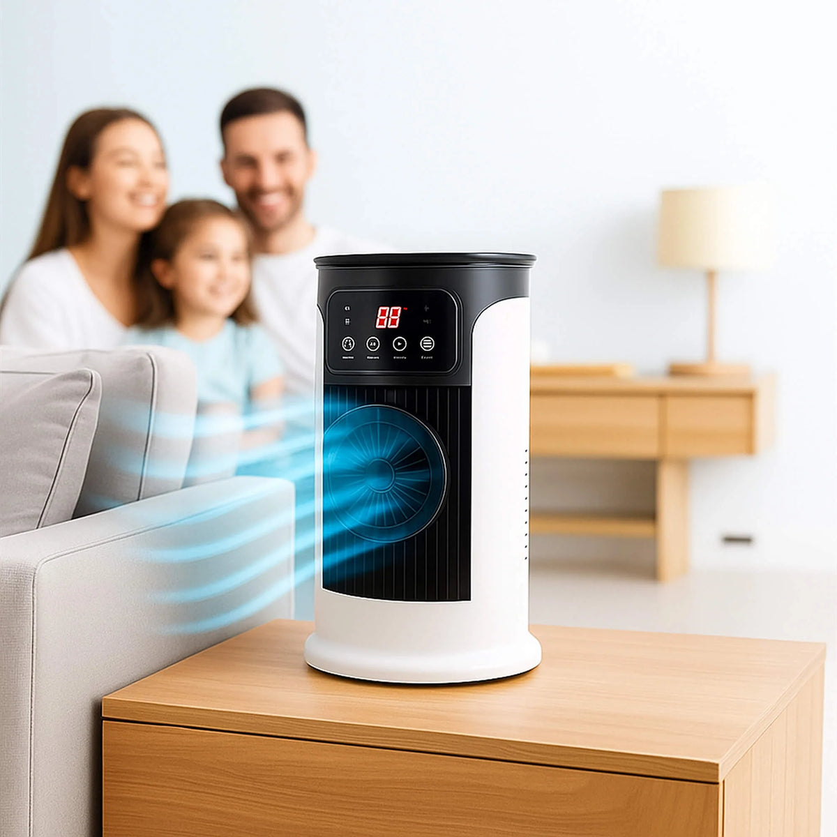 Portable Evaporative Cooler Whisper-Quiet 300ml Tank