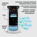 Portable Evaporative Cooler Whisper-Quiet 300ml Tank