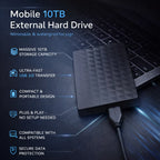 Portable External Hard Drive 10 TB Hardware Encryption