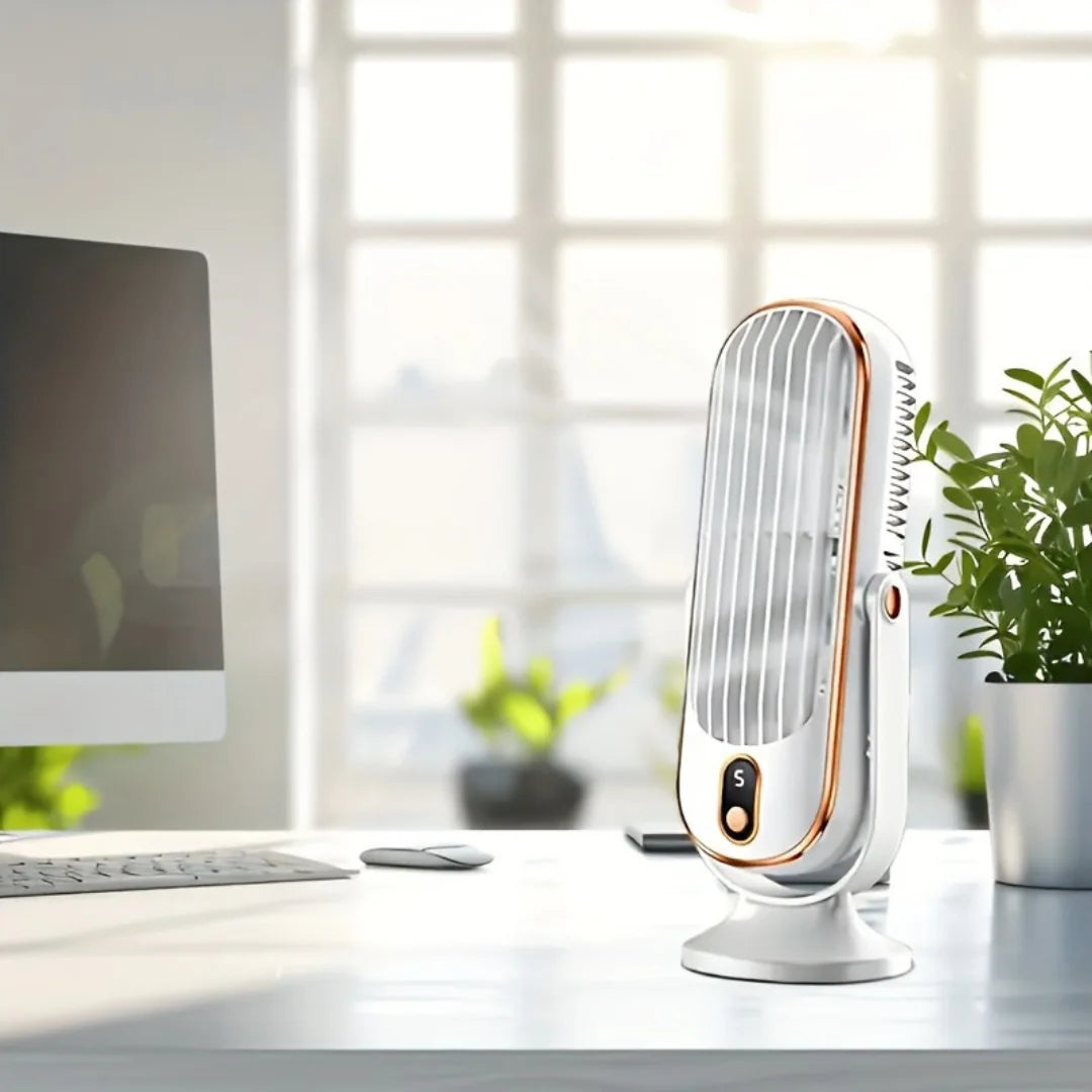 Portable Fan 720° Rotation USB Rechargeable Whisper-Quiet