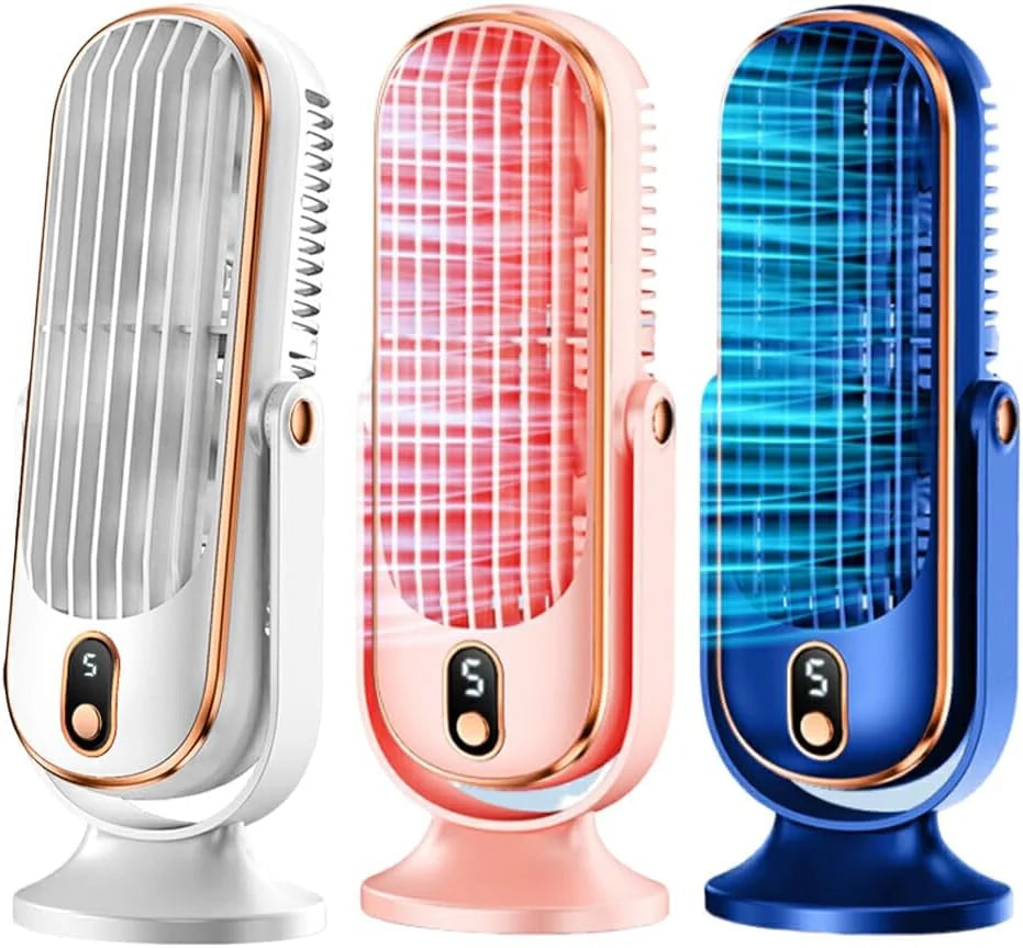 Portable Fan 720° Rotation USB Rechargeable Whisper-Quiet