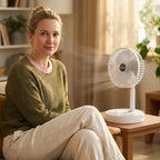Portable Fan Foldable USB Rechargeable Quiet Brushless Motor