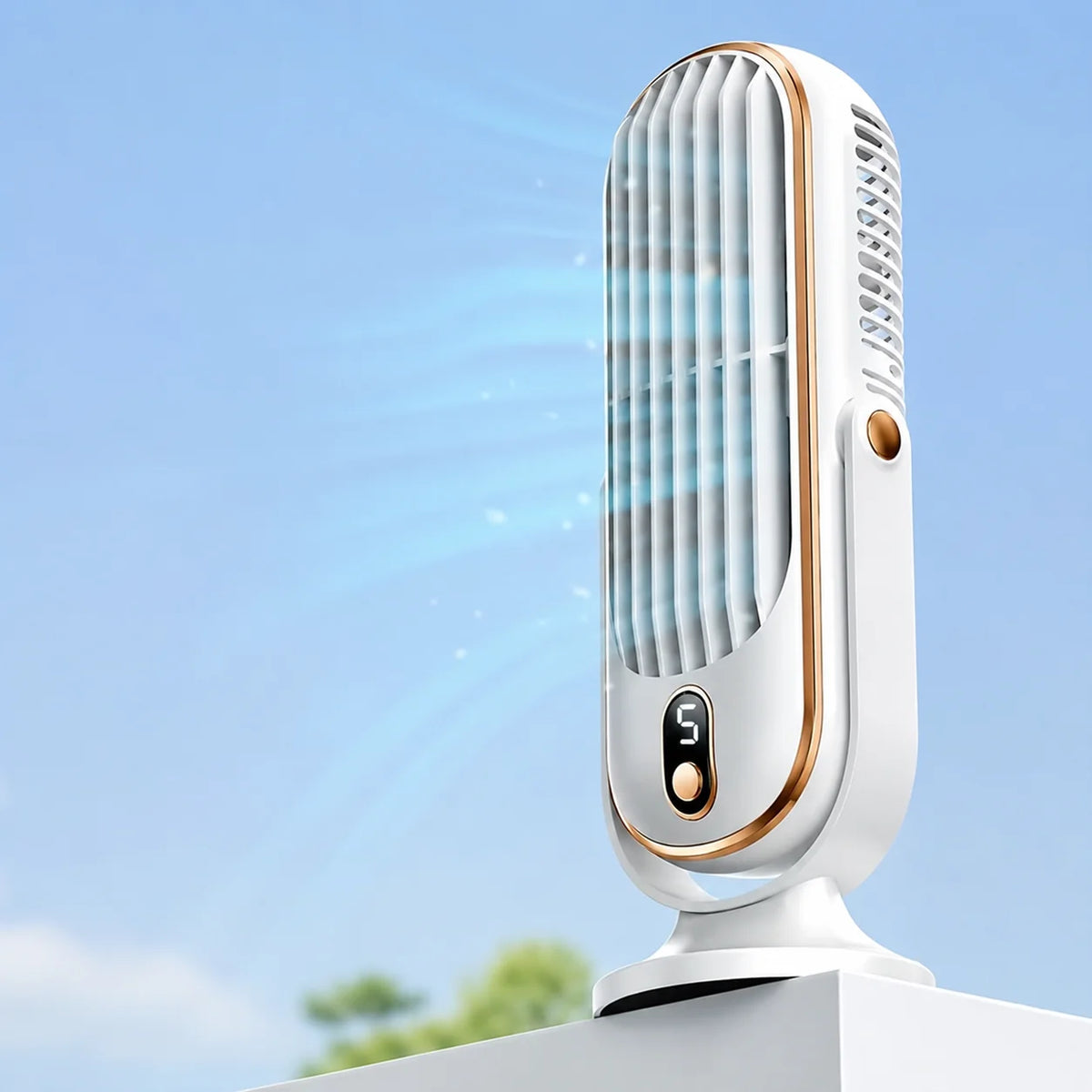 Portable Fan Handheld USB Rechargeable Dual-Motor