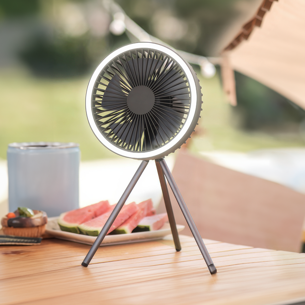 Portable Fan Rechargeable 10000mAh Power Bank Quiet & LED