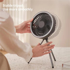 Portable Fan Rechargeable 10000mAh Power Bank Quiet & LED