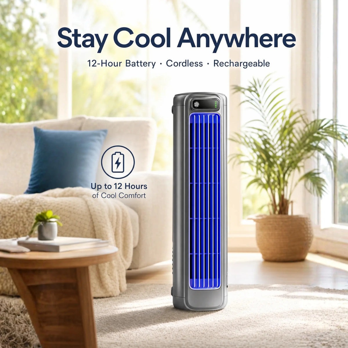 Portable Fan Rechargeable & Bladeless 12 Hour