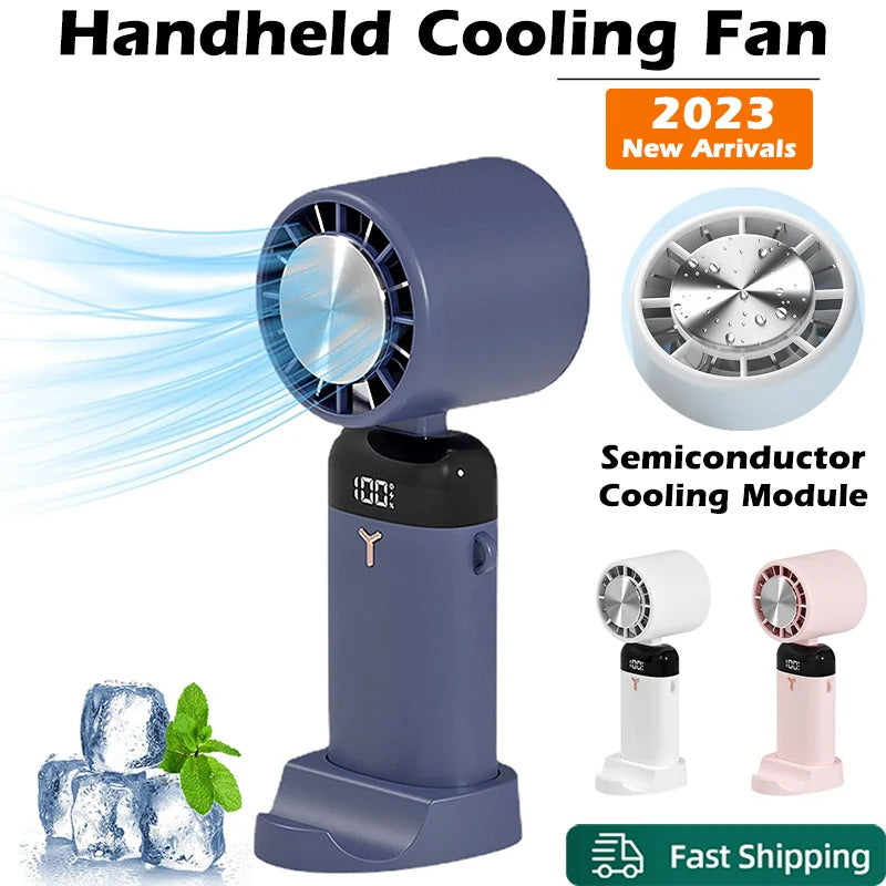 Portable Fan Semiconductor Cooling USB Rechargeable 12-Hour Battery