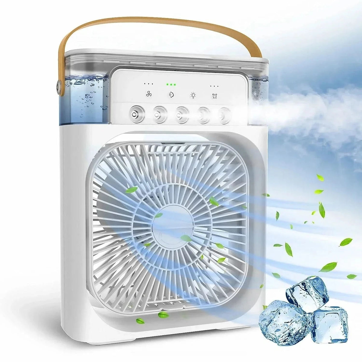 Portable Fan USB Powered Dual Airflow & Humidifier