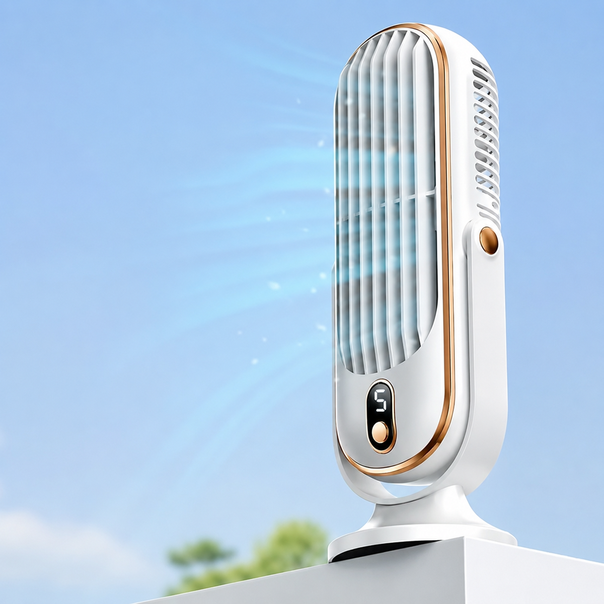 Portable Fan USB Rechargeable Dual-Motor Handheld & Desktop