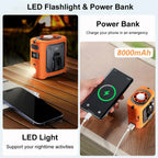 Portable Fan Wearable Clip-On 8000mAh Power Bank
