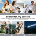 Portable Fan Wearable Clip-On 8000mAh Power Bank