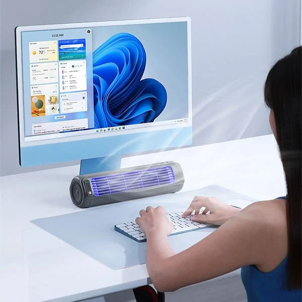 Portable Fan Whisper-Quiet USB Rechargeable 8-Hour Runtime
