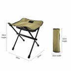 Portable Folding Stool Lightweight Aluminum Supports 220 lb