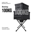 Portable Folding Stool Lightweight Aluminum Supports 220 lb