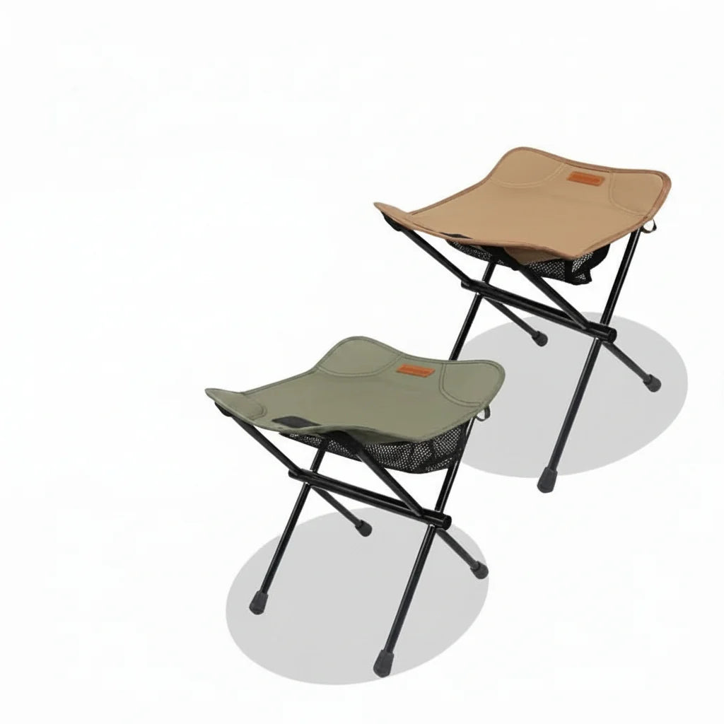 Portable Folding Stool Lightweight Aluminum Supports 220 lb