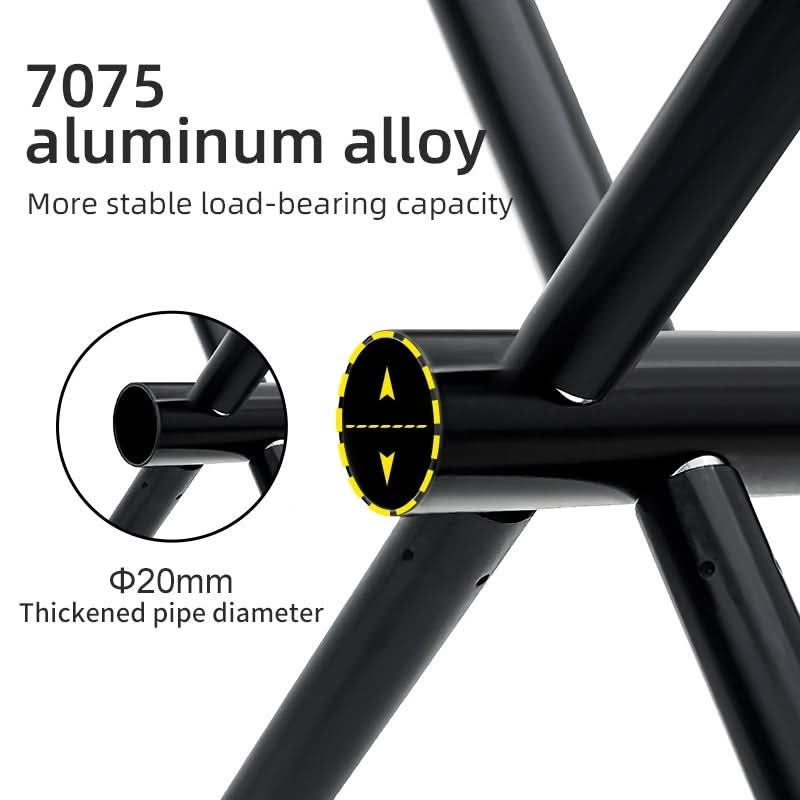 Portable Folding Stool Lightweight Aluminum Supports 220 lb