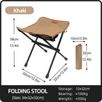 Portable Folding Stool Lightweight Aluminum Supports 220 lb