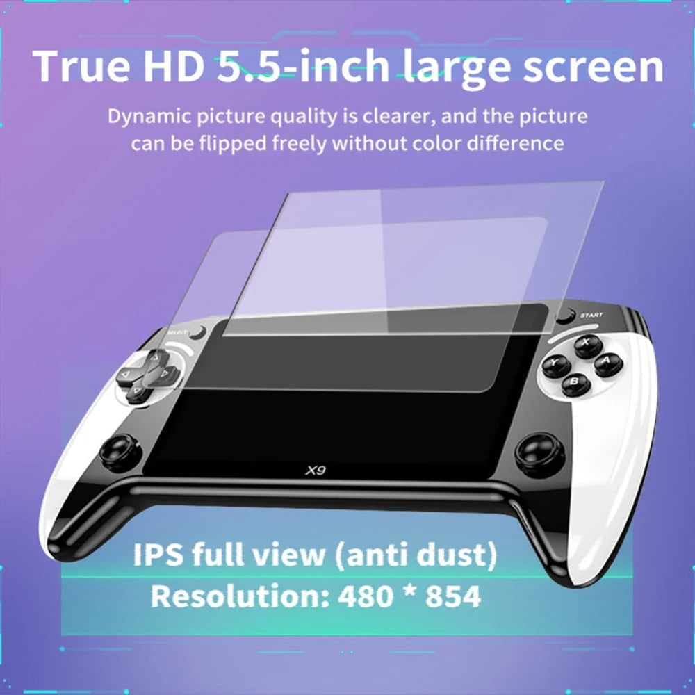 Portable Game Console 10,000 Games 5.5 Inch HD Rechargeable