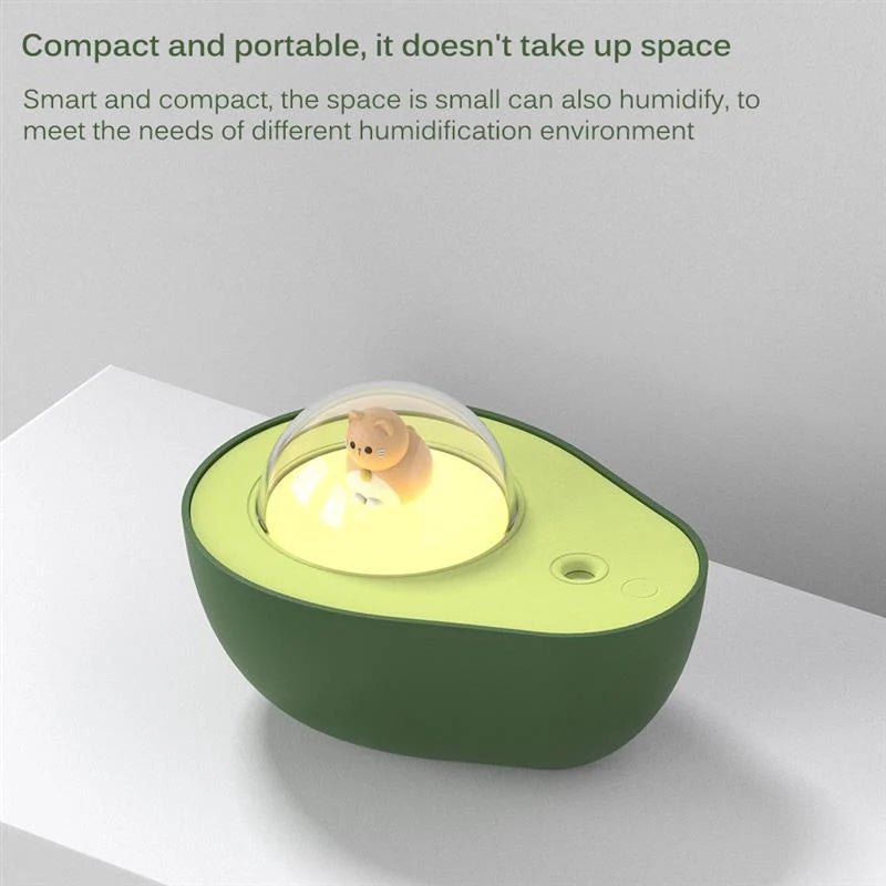Portable Humidifier Avocado-Shaped USB & 6-Hour Battery
