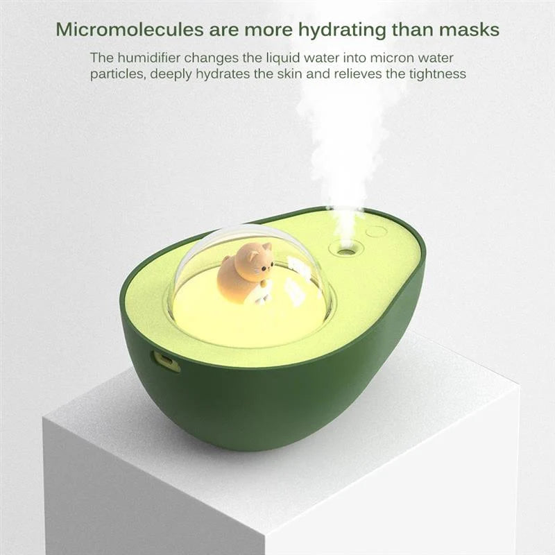 Portable Humidifier Avocado-Shaped USB & 6-Hour Battery