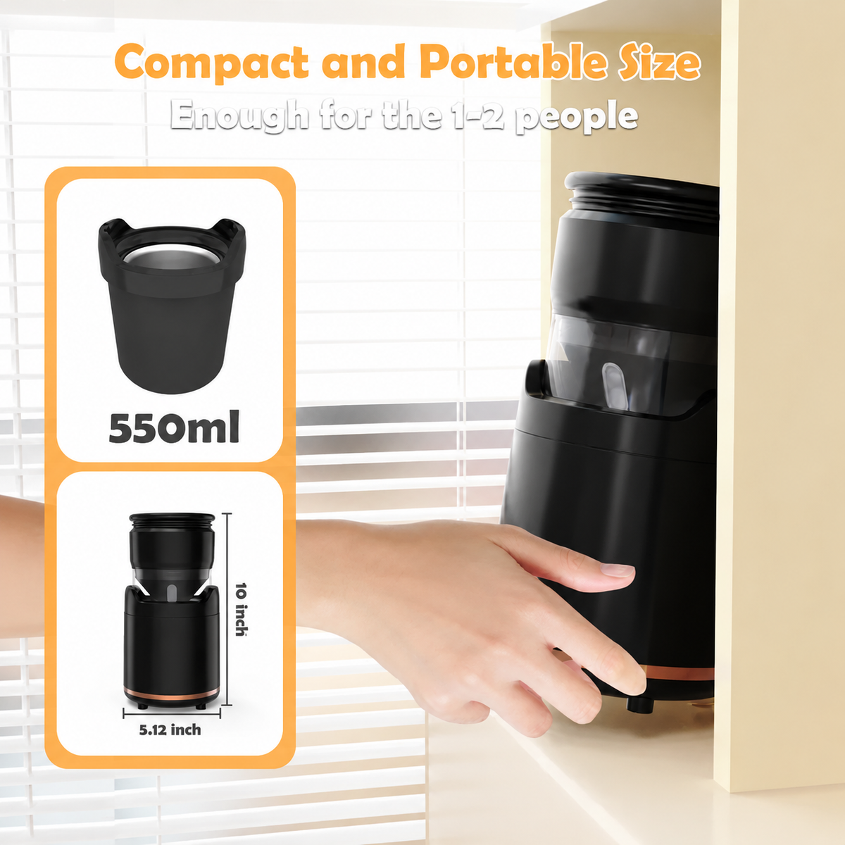 Portable Ice Cream Maker Fully Automatic 550ml