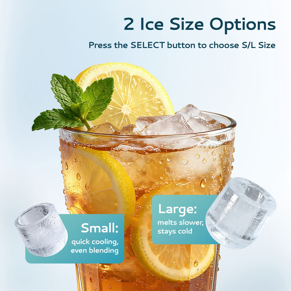 Portable Ice Maker Fast Bullet Ice Self-Cleaning