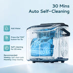 Portable Ice Maker Fast Bullet Ice Self-Cleaning