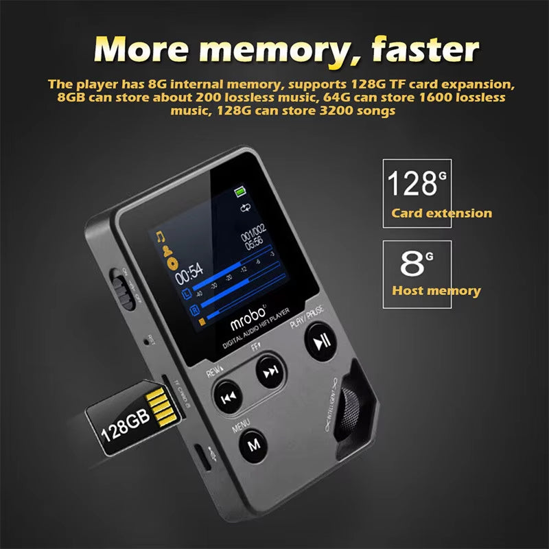 Portable MP3 Player 50-Hour Battery Expandable Storage