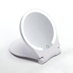 Portable Makeup Mirror 10X Magnification LED Lights USB Rechargeable