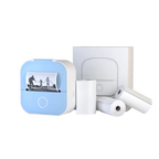 Portable Mini Printer Bluetooth Rechargeable Sticker Rolls