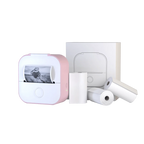 Portable Mini Printer Bluetooth Rechargeable Sticker Rolls