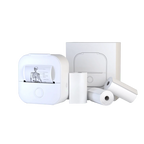 Portable Mini Printer Bluetooth Rechargeable Sticker Rolls