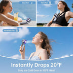 Portable Misting Fan Ice Cooling USB Rechargeable
