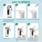 Portable Nebulizer Whisper-Quiet Mesh Mist USB Rechargeable 6-Hour Battery