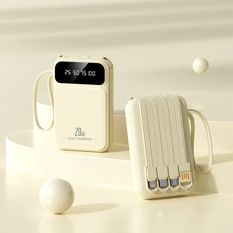 Portable Power Bank 20W Fast Charging Multi-Port LED Display