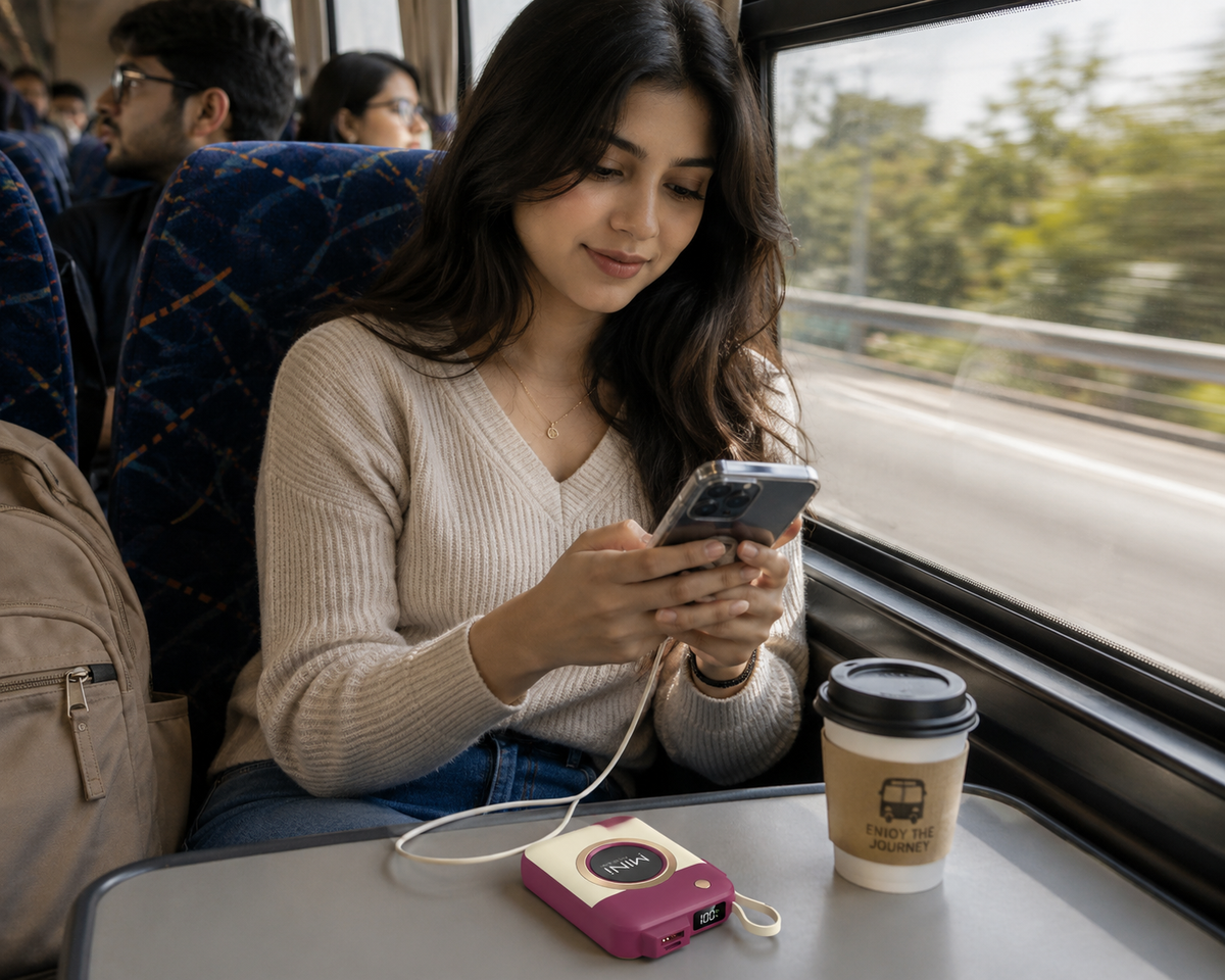 Portable Power Bank Built-In Cable Intelligent Charging