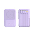 Portable Power Bank Magnetic Charging Built-In Cable