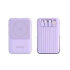 Portable Power Bank Magnetic Charging Built-In Cable