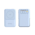 Portable Power Bank Magnetic Charging Built-In Cable