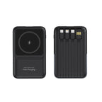 Portable Power Bank Magnetic Charging Built-In Cable