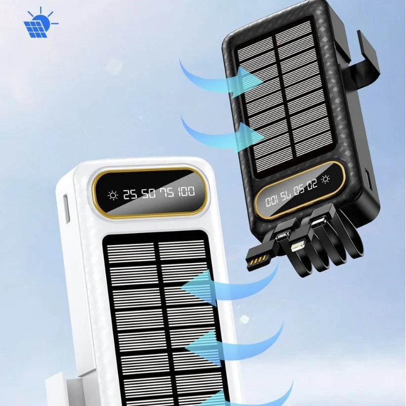 Portable Power Bank Solar Charging Digital Display
