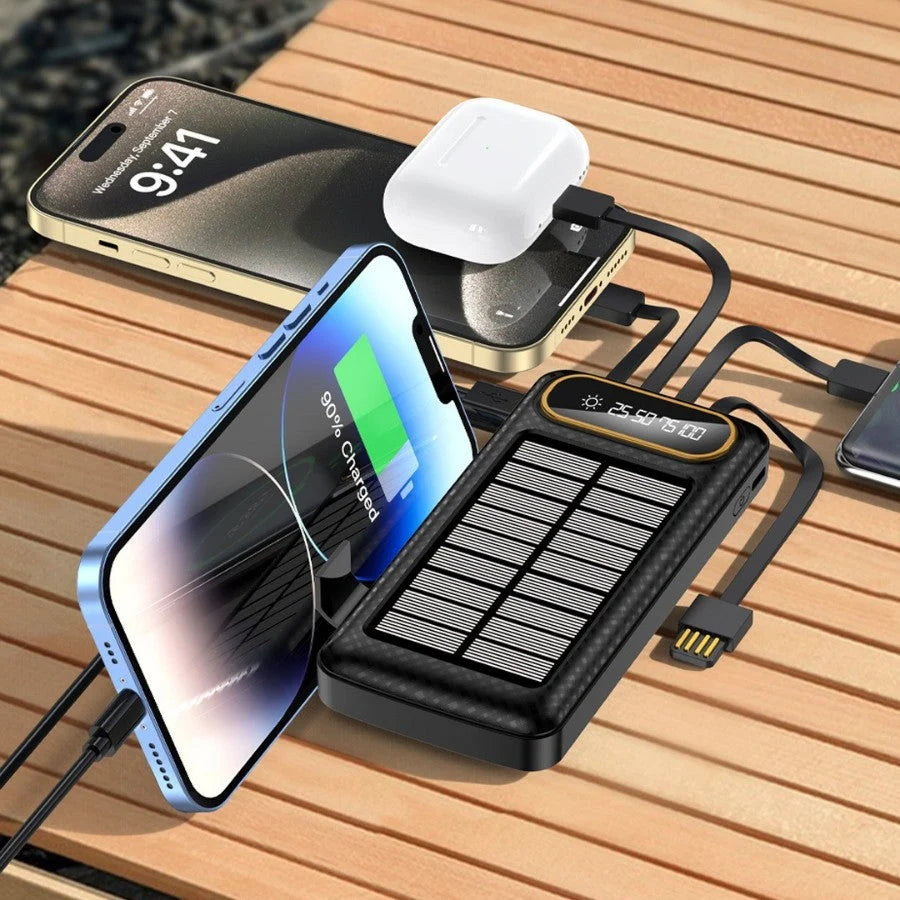Portable Power Bank Solar Charging Digital Display