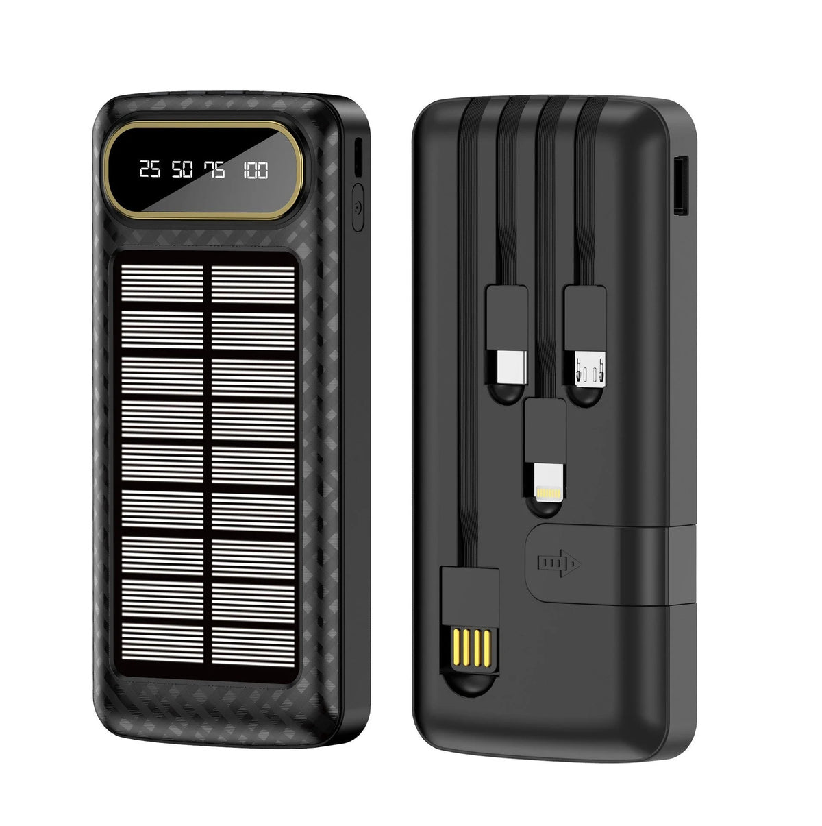 Portable Power Bank Solar Charging Digital Display