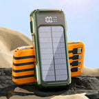 Portable Power Bank Solar Recharge Built-In Cables
