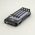 Portable Power Bank Solar Recharge Built-In Cables