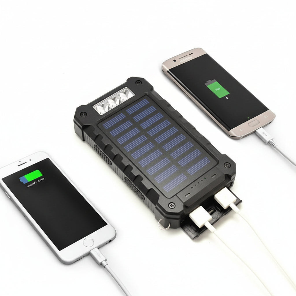 Portable Power Bank Solar Rechargeable 20000mAh Dual USB
