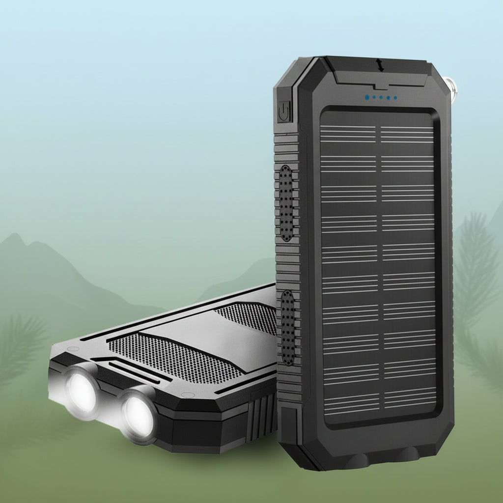 Portable Power Bank Solar Rechargeable 20000mAh Dual USB